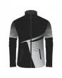 Team-Jacket-Windbreaker-Softshell-Jacket-Black-Silver-Front-View