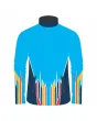 Team-Jacket-Windbreaker-Softshell-Jacket-Blue-Flame-Front-View