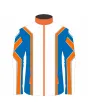 Team-Jacket-Windbreaker-Softshell-Jacket-White-Blue-Orange-Front-View
