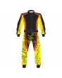 Yellow-Black-Dots-Kart-Racing-Suit-Front-View
