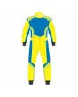 Yellow-Blue-Kart Racing-Suit-Front-View