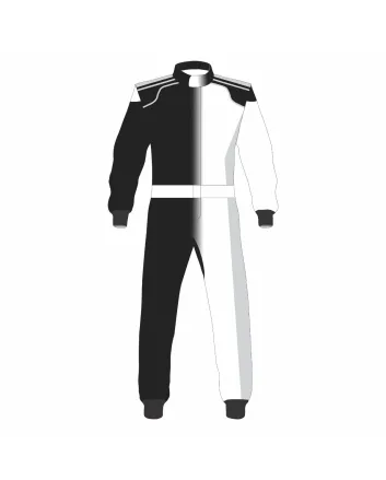 Black White Kart Racing Suit – Style A