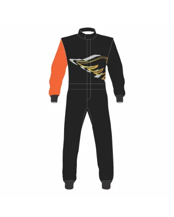 Black & Gold Kart Racing Suit with Wings
