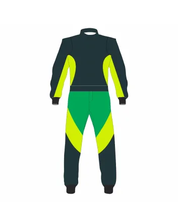 Black Green Custom Kart Racing Suit