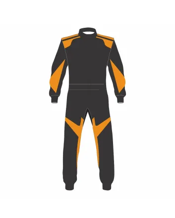 Black & Orange Kart Racing Suit