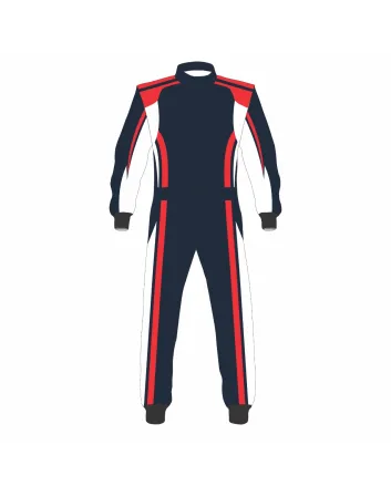 Black Red Custom Kart Racing Suit