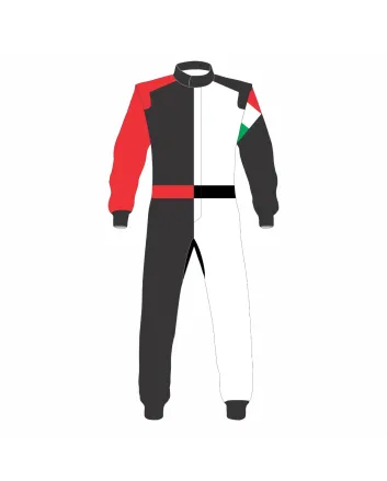 Black Red White Italy Kart Racing Suit