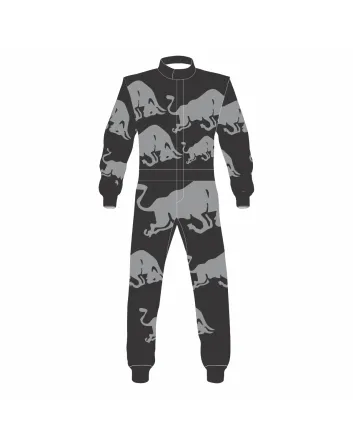 Black Red Bull Inspired Kart Racing Suit