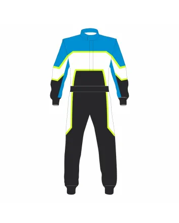 Blue-Black-Green Kart Racing Suit
