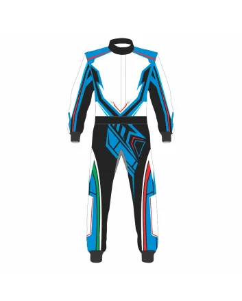 Blue Black Custom Kart Racing Suit