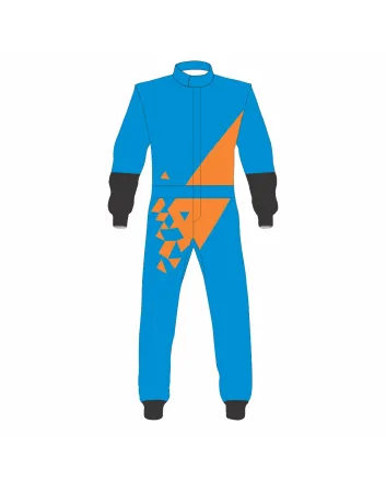 Blue Orange Kart Racing Suit