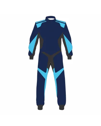 Blue & Royal Blue Kart Racing Suit