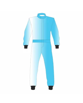 Blue & White Kart Racing Suit – Style A
