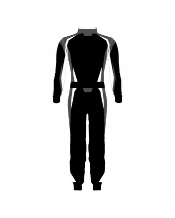 Black Grey White Kart Racing Suit