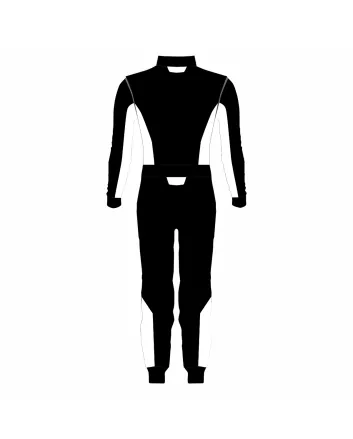 Black White Kart Racing Suit – Apex Edition
