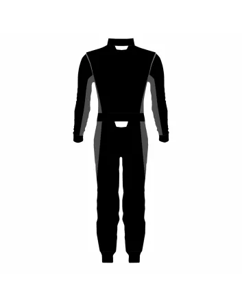 Professional Kart Racing Suit – Black Grey Edition (1004)