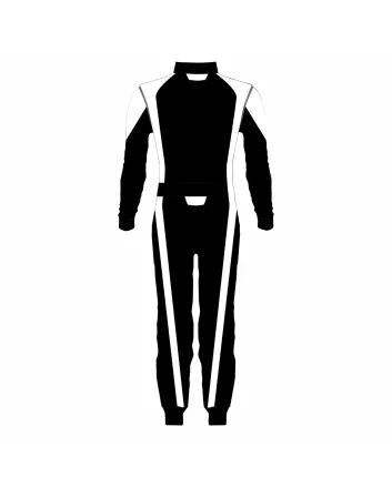 Black White Kart Racing Suit – Velocity Edition