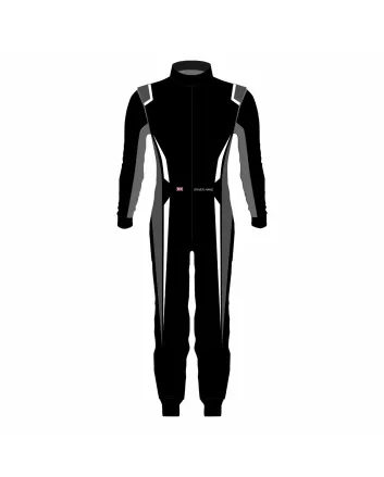 Professional Kart Racing Suit – Black Grey Edition (1004)