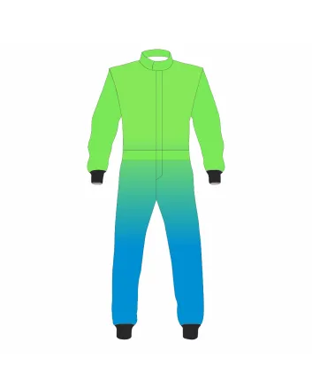 Green Blue Custom Kart Racing Suit