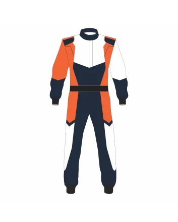 Orange Black Custom Kart Racing Suit