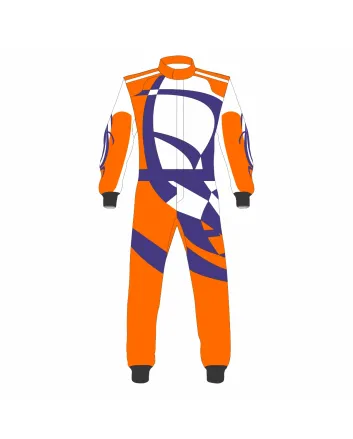 Orange White Purple Racing Suit