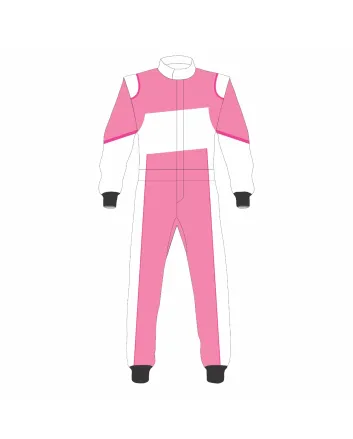 Pink White Custom Kart Racing Suit
