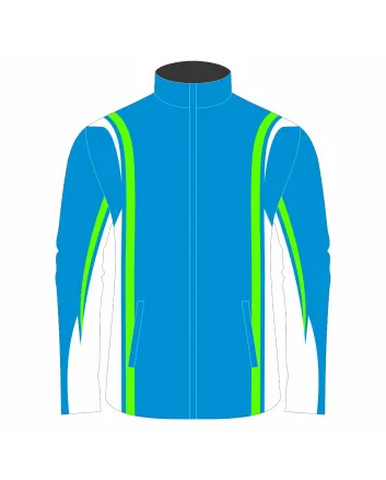 Royal Blue Green Racing Team Jacket