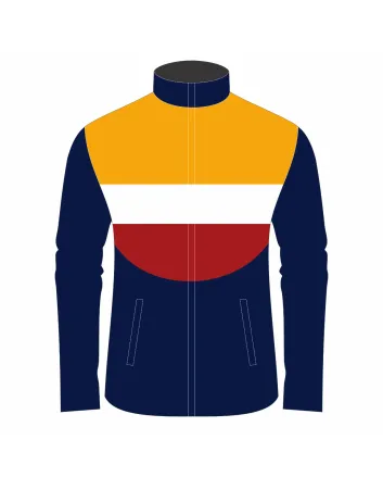Navy Blue Red Orange Racing Team Jacket