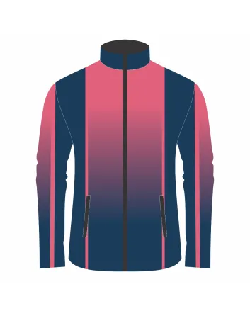 Navy Blue Pink Racing Team Jacket