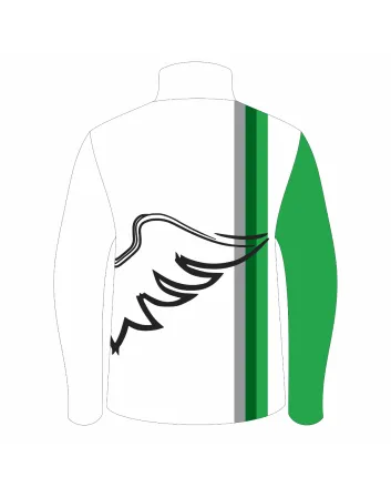 White Green Black Team Jacket with Wings
