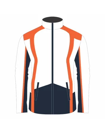 White Navy Orange Racing Team Jacket