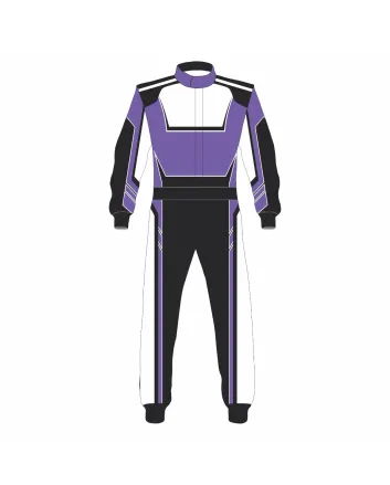 Violet Black Custom Kart Racing Suit