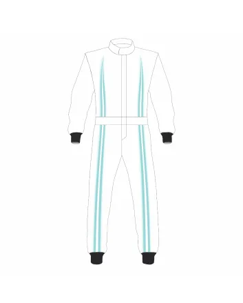 White Custom Kart Racing Suit